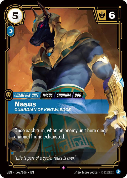 Riftbound: League of Legends Trading Card Game: Nasus - Guardian of Knowledge card image