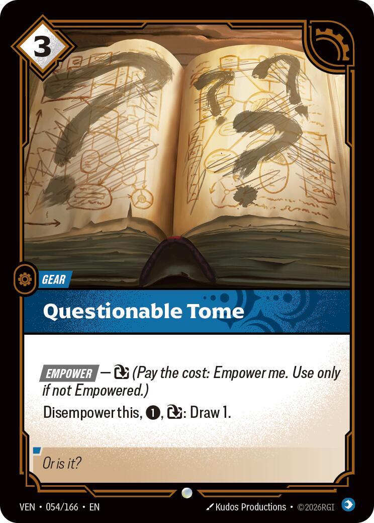 Riftbound: League of Legends Trading Card Game: Questionable Tome card image