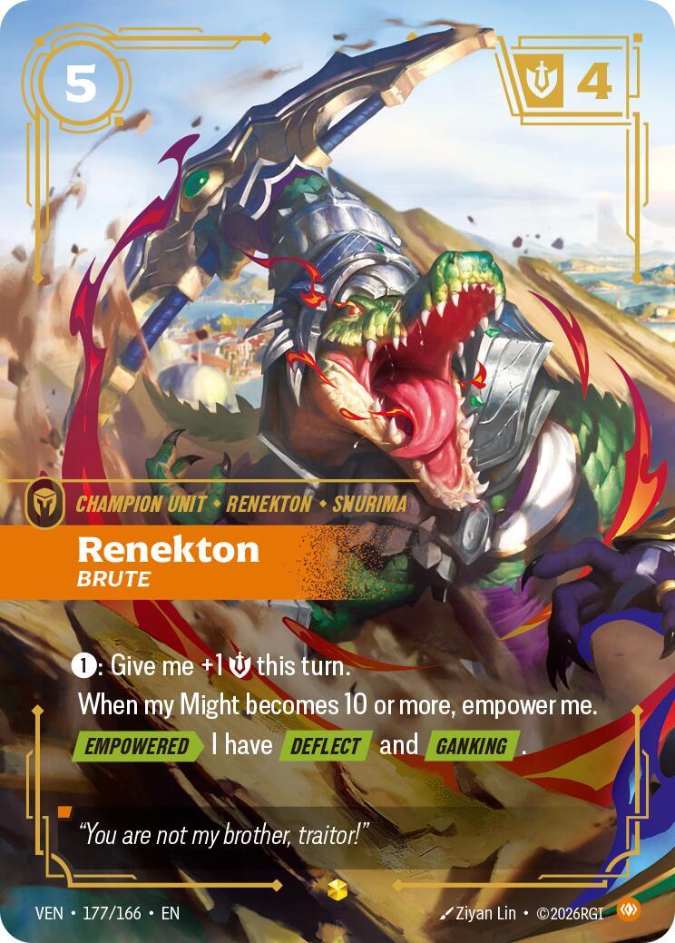 Riftbound: League of Legends Trading Card Game: Renekton - Brute (Overnumbered) card image