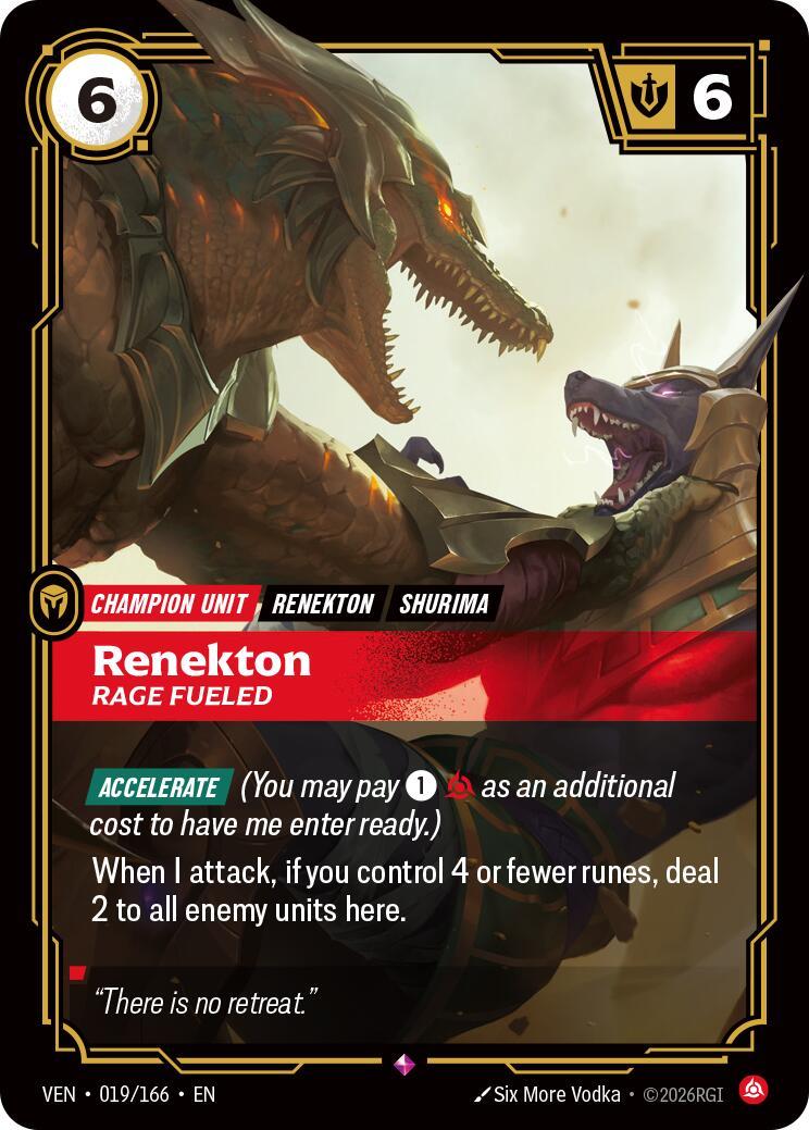 Riftbound: League of Legends Trading Card Game: Renekton - Rage Fueled card image