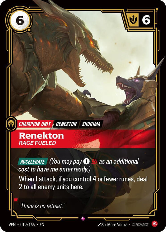 Riftbound: League of Legends Trading Card Game: Renekton - Rage Fueled card image