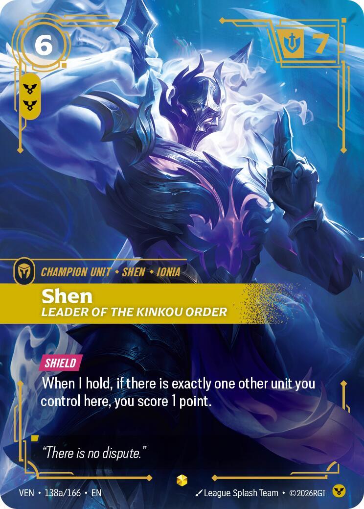 Riftbound: League of Legends Trading Card Game: Shen - Leader of the Kinkou Order (Alternate Art) card image