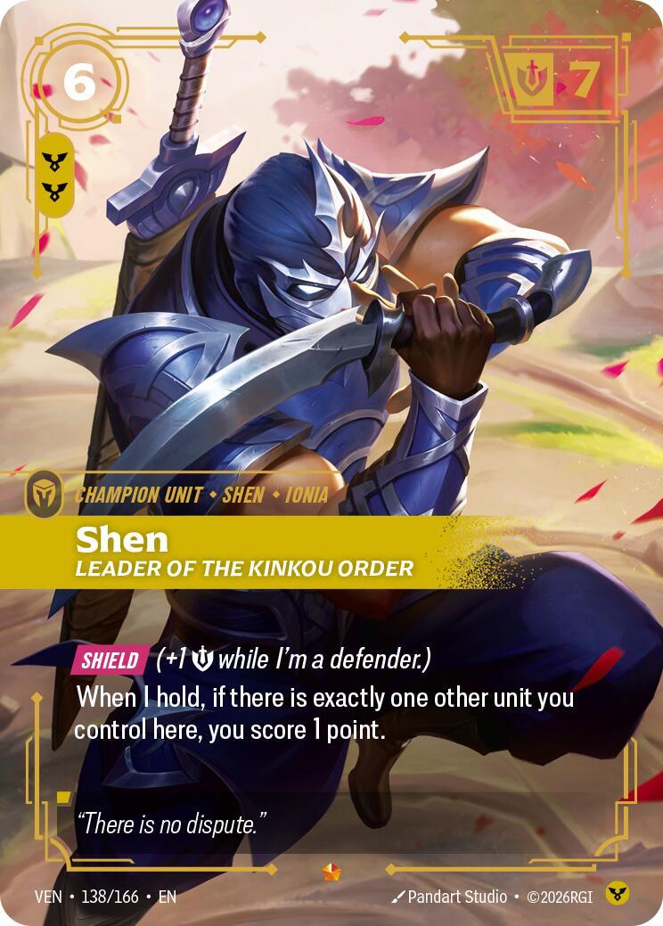 Riftbound: League of Legends Trading Card Game: Shen - Leader of the Kinkou Order card image
