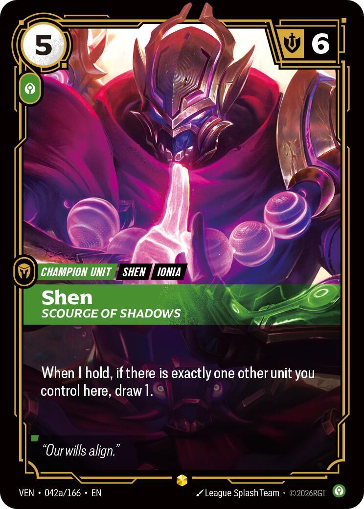Riftbound: League of Legends Trading Card Game: Shen - Scourge of Shadows (Alternate Art) card image