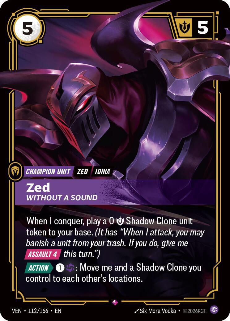 Riftbound: League of Legends Trading Card Game: Zed - Without a Sound card image