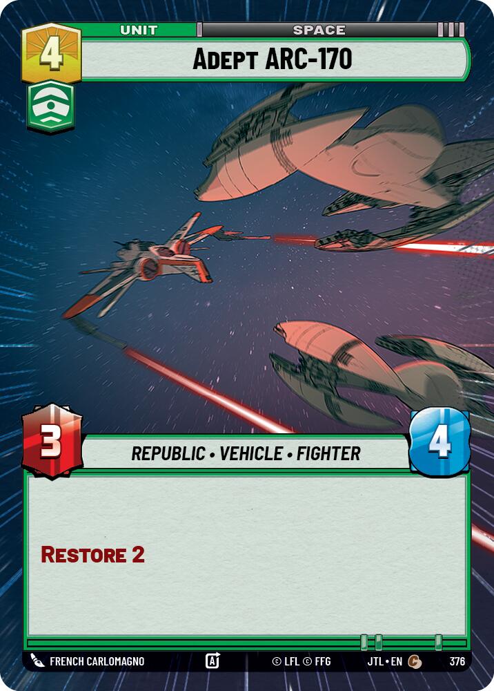 Star Wars: Unlimited: Adept ARC-170 (Hyperspace) card image