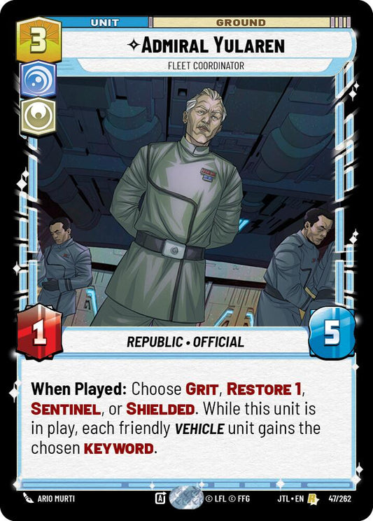 Star Wars: Unlimited: Admiral Yularen - Fleet Coordinator card image