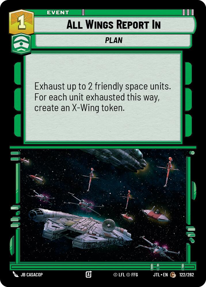 Star Wars: Unlimited: All Wings Report In card image