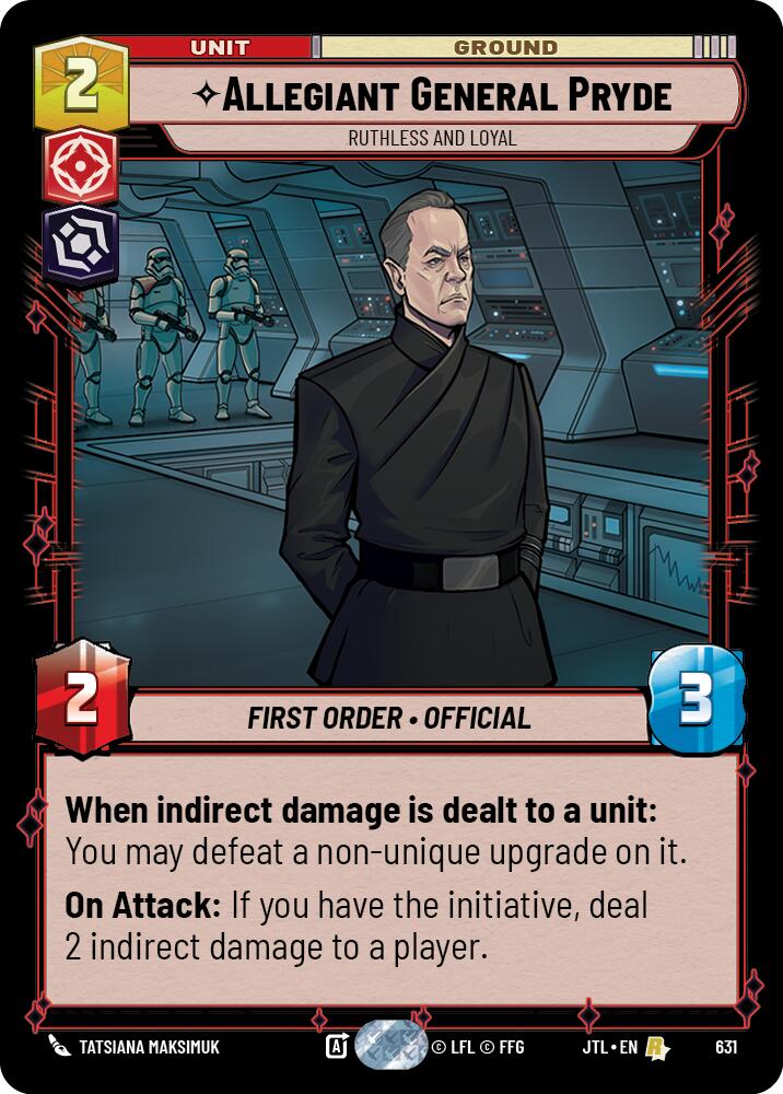 Star Wars: Unlimited: Allegiant General Pryde - Ruthless and Loyal (Foil) card image