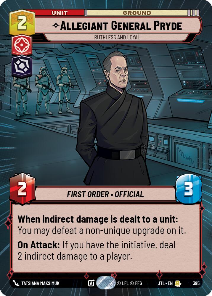 Star Wars: Unlimited: Allegiant General Pryde - Ruthless and Loyal (Hyperspace) card image