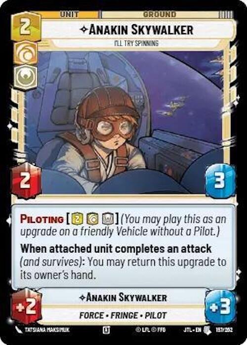 Star Wars: Unlimited: Anakin Skywalker - I'll Try Spinning card image
