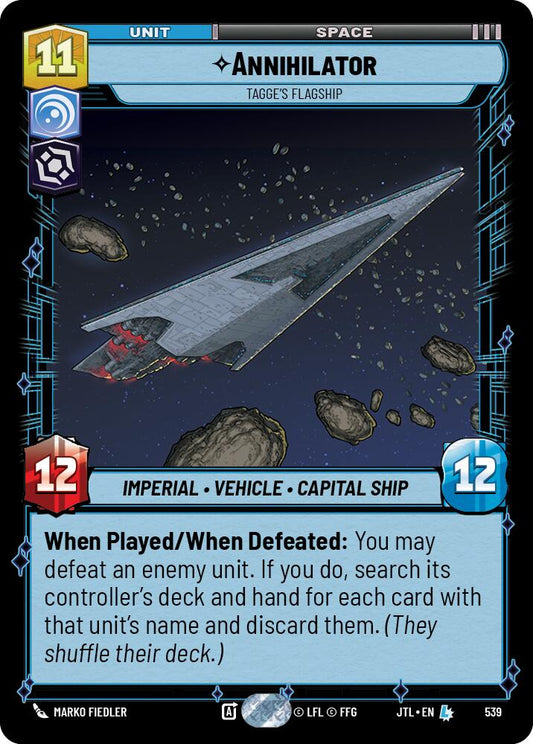 Star Wars: Unlimited: Annihilator - Tagge's Flagship (Foil) card image