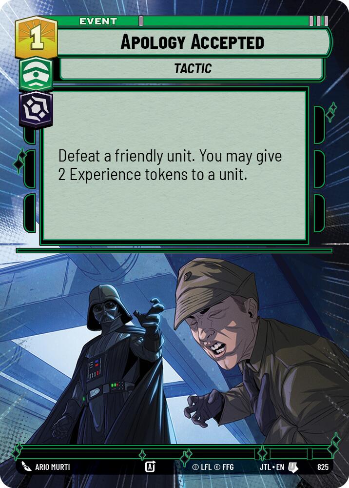 Star Wars: Unlimited: Apology Accepted (Hyperspace Foil) card image