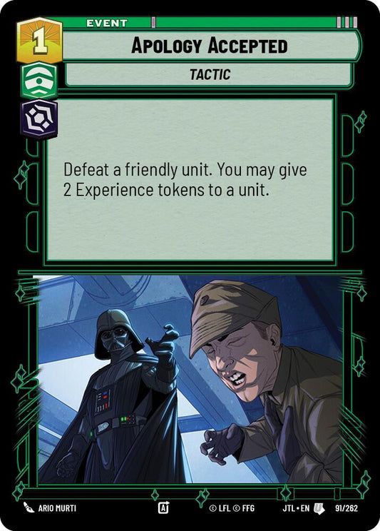 Star Wars: Unlimited: Apology Accepted card image