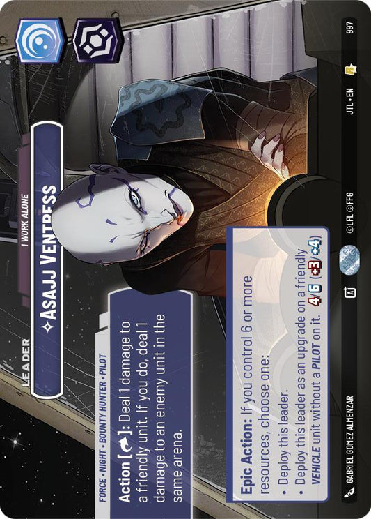 Star Wars: Unlimited: Asajj Ventress - I Work Alone (Showcase) card image