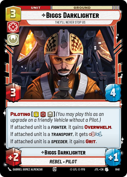 Star Wars: Unlimited: Biggs Darklighter - They'll Never Stop Us (Foil) card image
