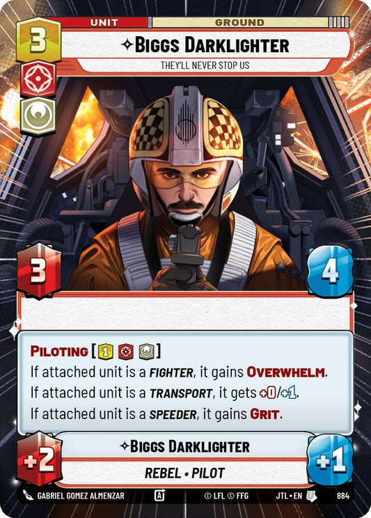 Star Wars: Unlimited: Biggs Darklighter - They'll Never Stop Us (Hyperspace Foil) card image