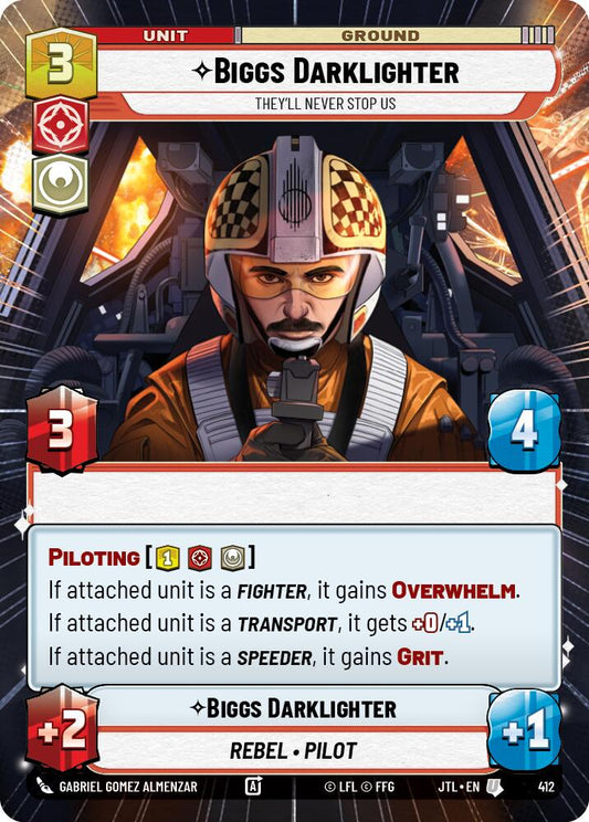 Star Wars: Unlimited: Biggs Darklighter - They'll Never Stop Us (Hyperspace) card image