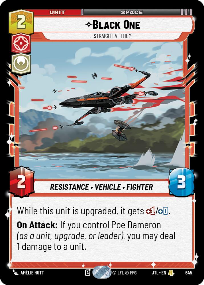 Star Wars: Unlimited: Black One - Straight At Them (Foil) card image
