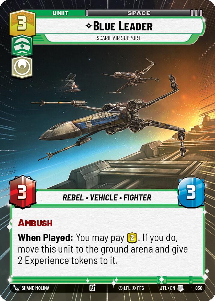 Star Wars: Unlimited: Blue Leader - Scarif Air Support (Hyperspace Foil) card image