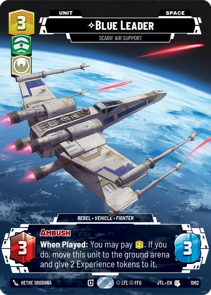 Star Wars: Unlimited: Blue Leader - Scarif Air Support (Prestige Foil) card image