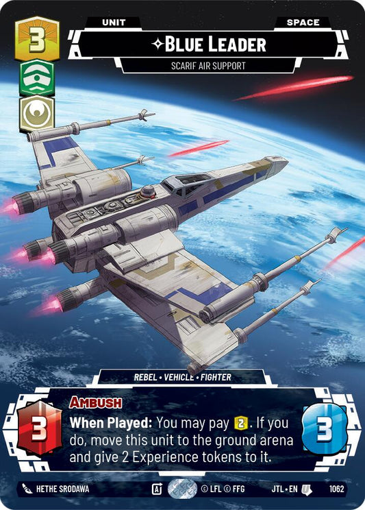 Star Wars: Unlimited: Blue Leader - Scarif Air Support (Prestige Foil) card image