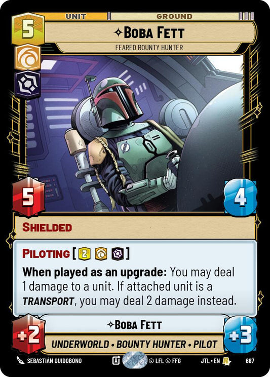 Star Wars: Unlimited: Boba Fett - Feared Bounty Hunter (Foil) card image