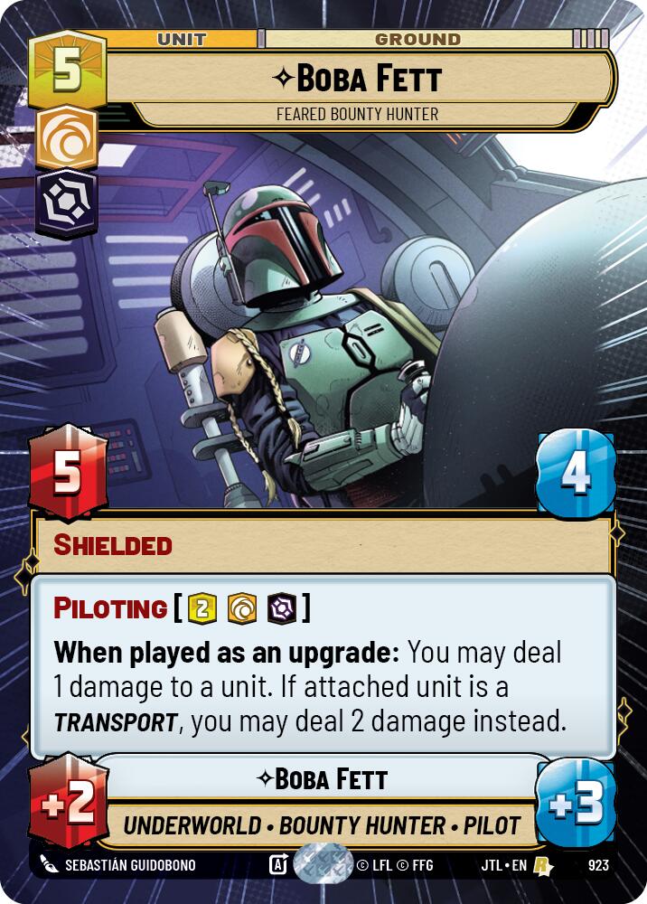 Star Wars: Unlimited: Boba Fett - Feared Bounty Hunter (Hyperspace Foil) card image