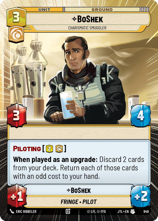 Star Wars: Unlimited: BoShek - Charismatic Smuggler (Hyperspace Foil) card image