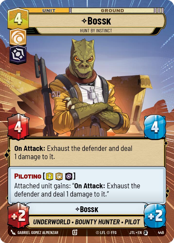 Star Wars: Unlimited: Bossk - Hunt By Instinct (Hyperspace) card image