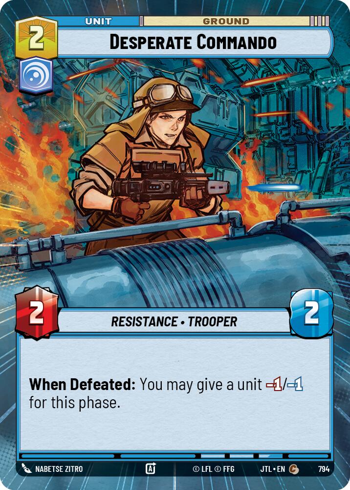 Star Wars: Unlimited: Desperate Commando (Hyperspace Foil) card image