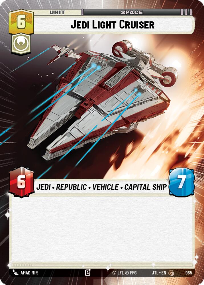 Star Wars: Unlimited: Jedi Light Cruiser (Hyperspace Foil) card image