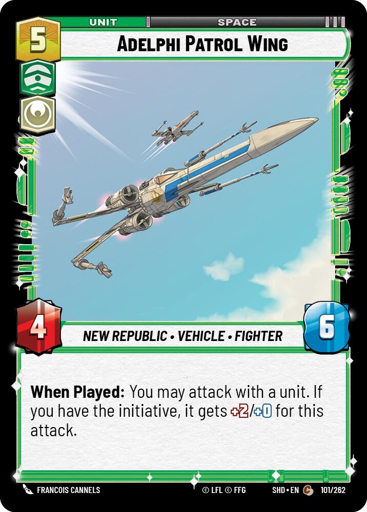 Star Wars: Unlimited: Adelphi Patrol Wing card image