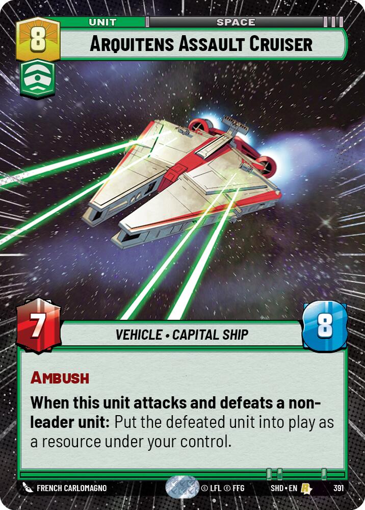 Star Wars: Unlimited: Arquitens Assault Cruiser (Hyperspace) card image