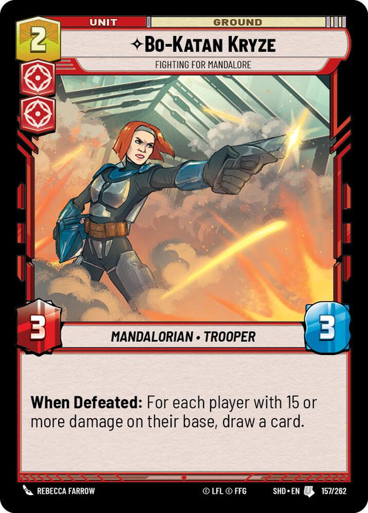 Star Wars: Unlimited: Bo-Katan Kryze - Fighting For Mandalore card image
