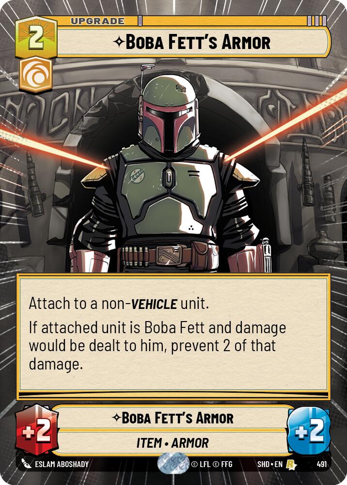 Star Wars: Unlimited: Boba Fett's Armor (Hyperspace) card image