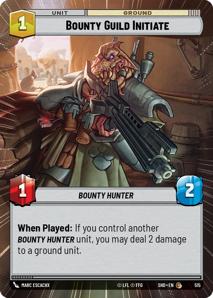 Star Wars: Unlimited: Bounty Guild Initiate (Hyperspace) card image