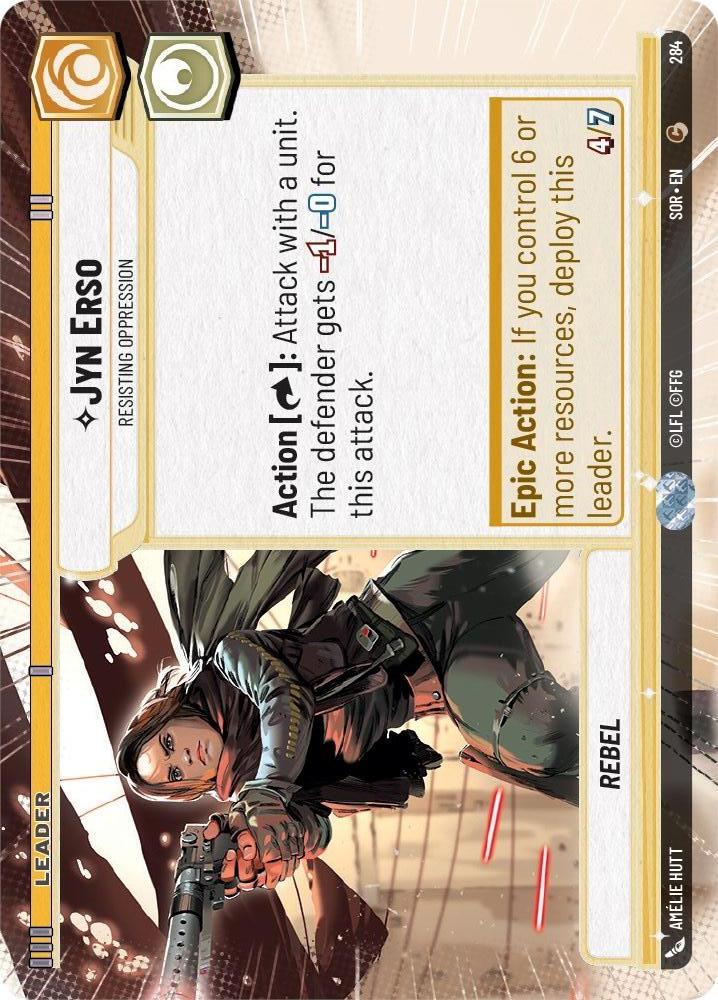 Star Wars: Unlimited: Jyn Erso - Resisting Oppression (Hyperspace) card image
