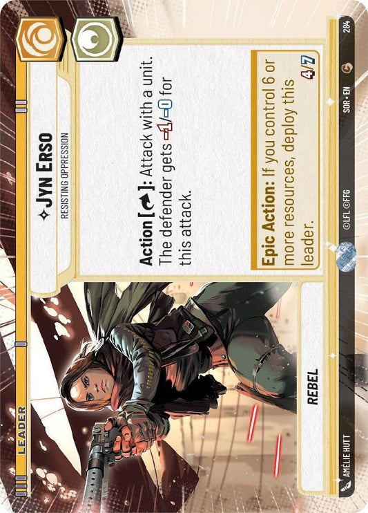 Star Wars: Unlimited: Jyn Erso - Resisting Oppression (Hyperspace) card image