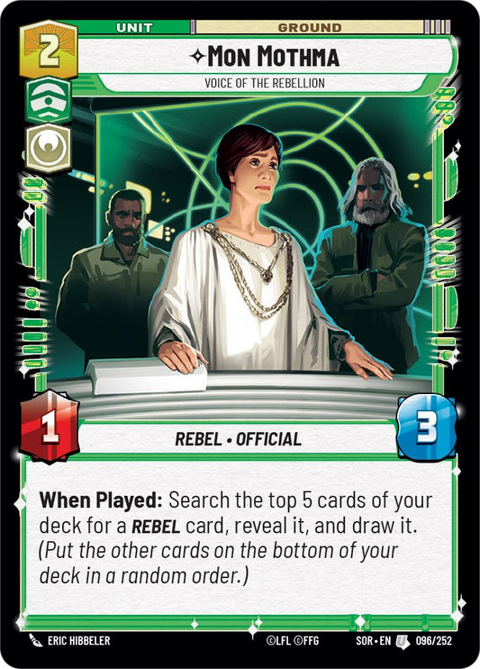 Star Wars: Unlimited: Mon Mothma - Voice of the Rebellion card image