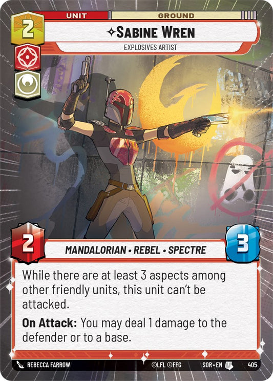 Star Wars: Unlimited: Sabine Wren - Explosives Artist (Hyperspace) card image