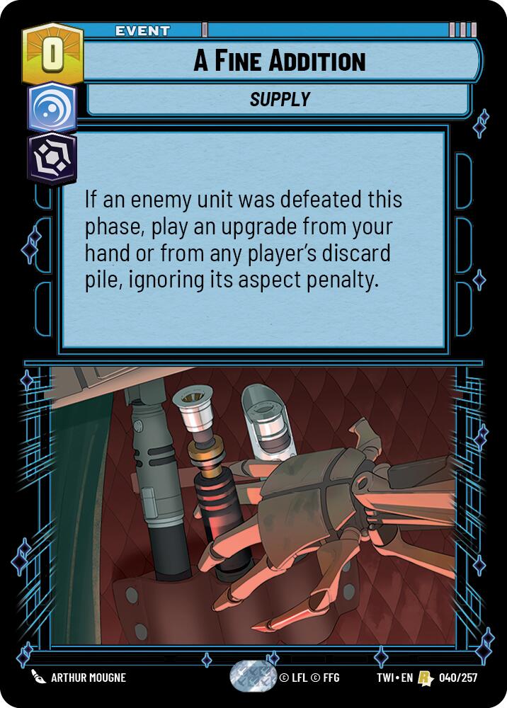 Star Wars: Unlimited: A Fine Addition card image