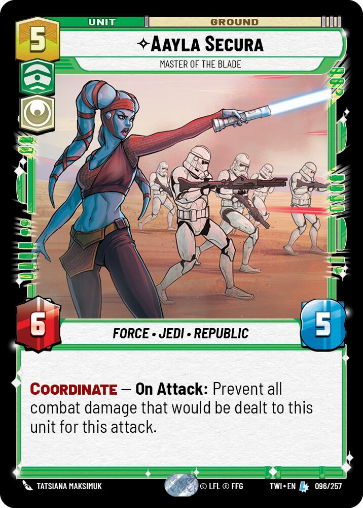 Star Wars: Unlimited: Aayla Secura - Master of the Blade card image