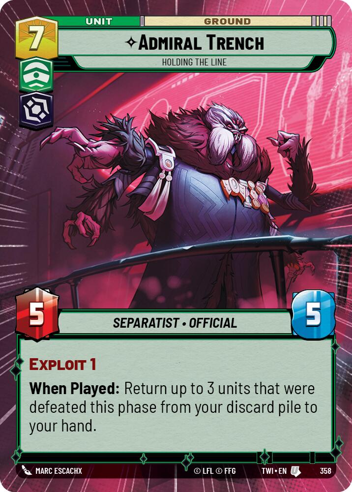 Star Wars: Unlimited: Admiral Trench - Holding the Line (Hyperspace) card image