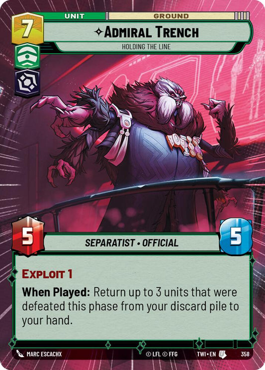 Star Wars: Unlimited: Admiral Trench - Holding the Line (Hyperspace) card image
