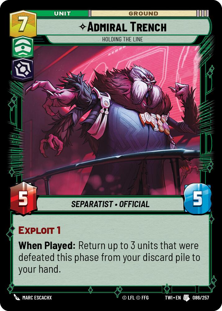 Star Wars: Unlimited: Admiral Trench - Holding the Line card image