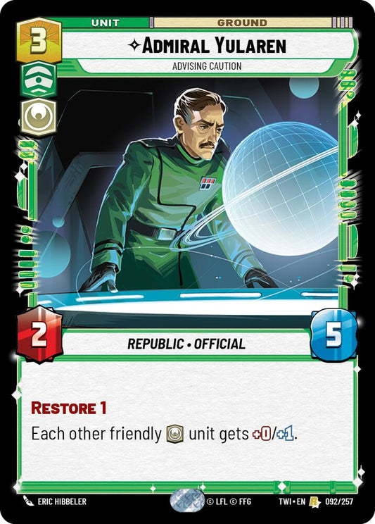 Star Wars: Unlimited: Admiral Yularen - Advising Caution card image