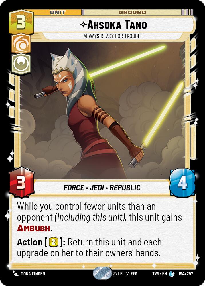 Star Wars: Unlimited: Ahsoka Tano - Always Ready For Trouble card image