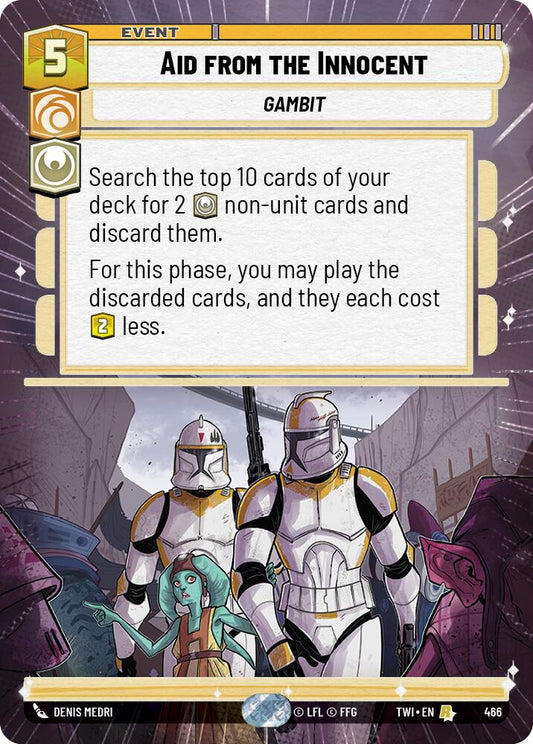 Star Wars: Unlimited: Aid from the Innocent (Hyperspace) card image