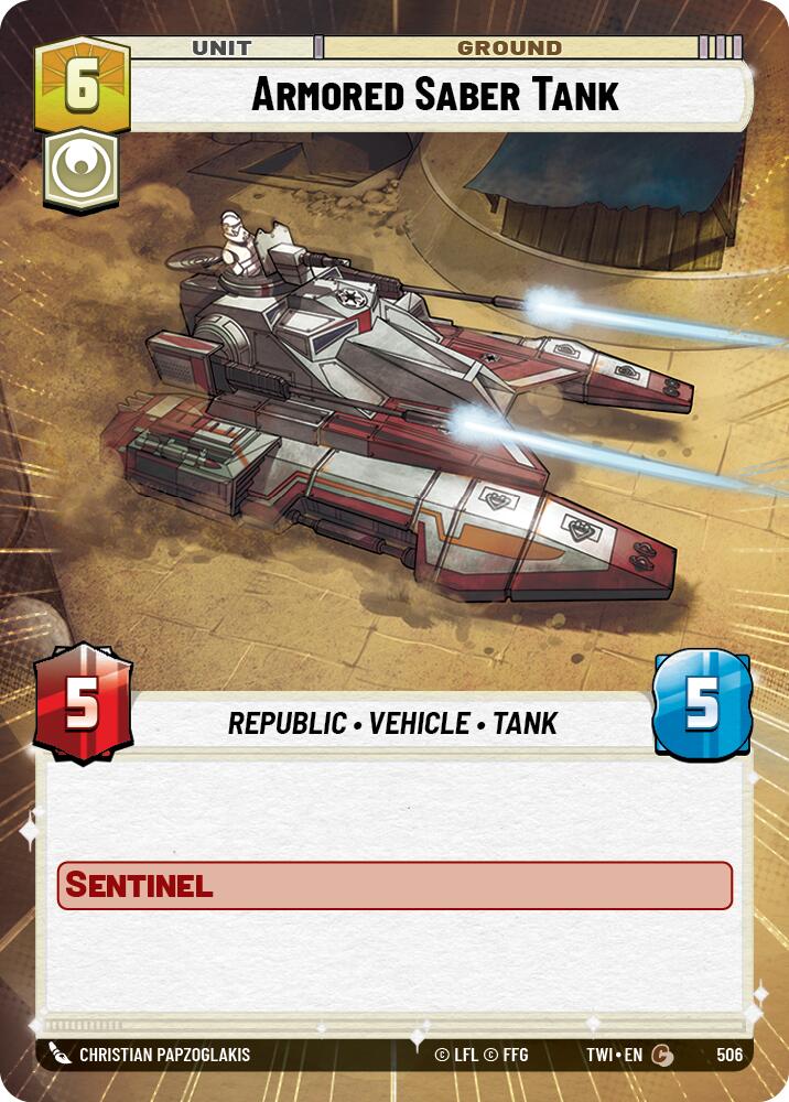 Star Wars: Unlimited: Armored Saber Tank (Hyperspace) card image